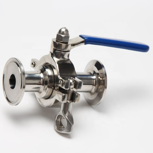 1.5 tri clamp two ways ball valve quick ss304 sanitary for food, China