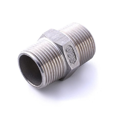 JIAIIO 1/4 MaleMale Hex Nipple M/M Stainless Steel SS304 Threaded Pipe Fittings 32mm Length 