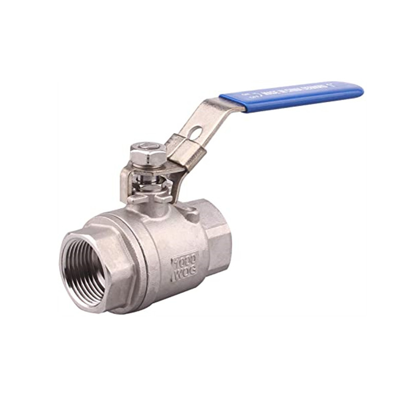 2PC stainless steel ball valve with locking device, China stainless